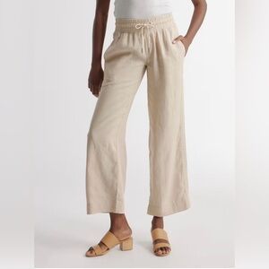 Quince 100% European Linen Wide Leg Pant in Driftwood - Size Small